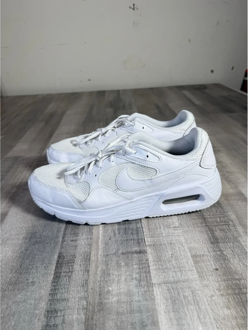 Nike Womens Air Max SC CW4554-101 White Low Top Lace-Up Tennis Shoes Size 11